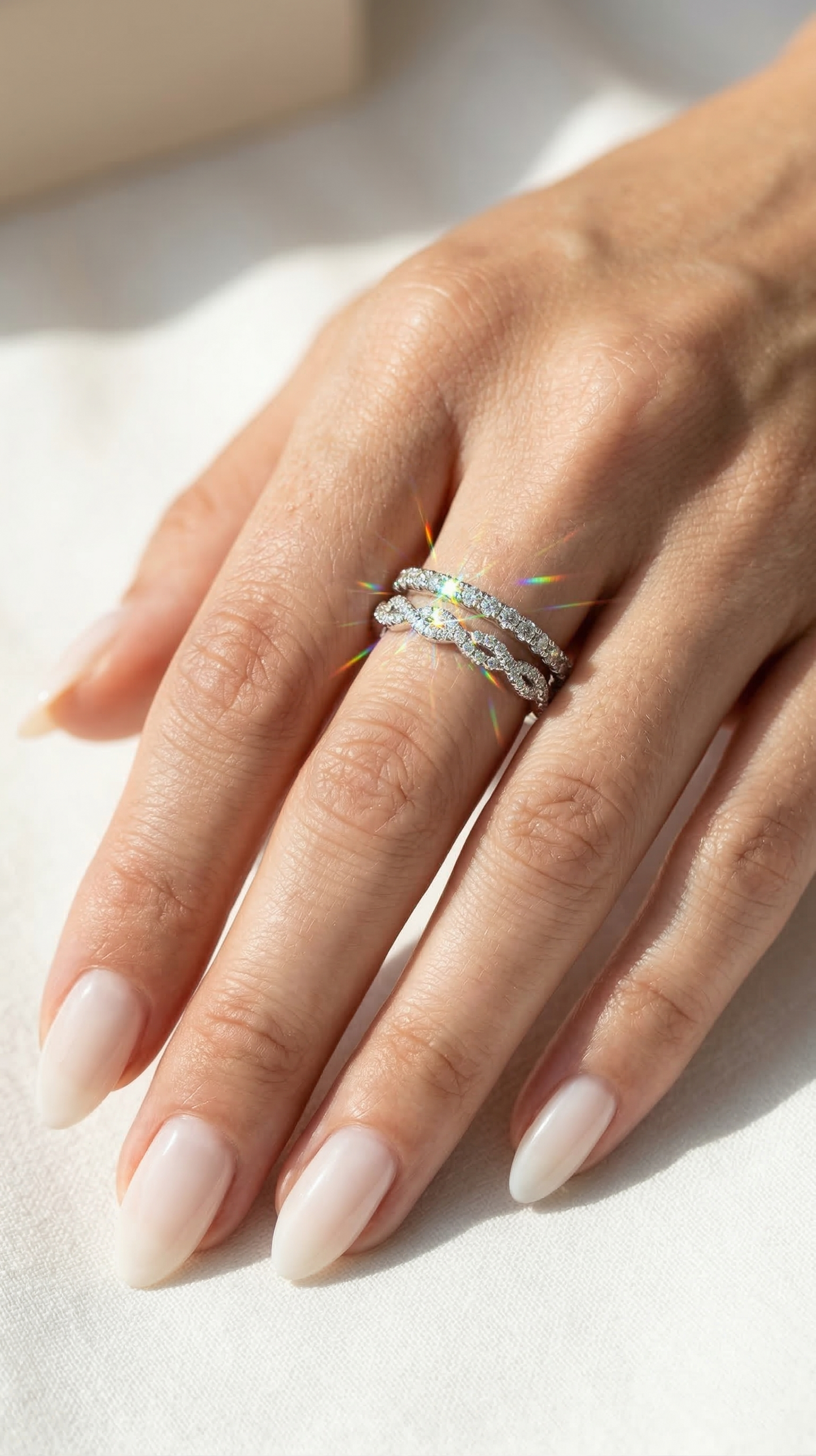 Sparkling Swirl Ring