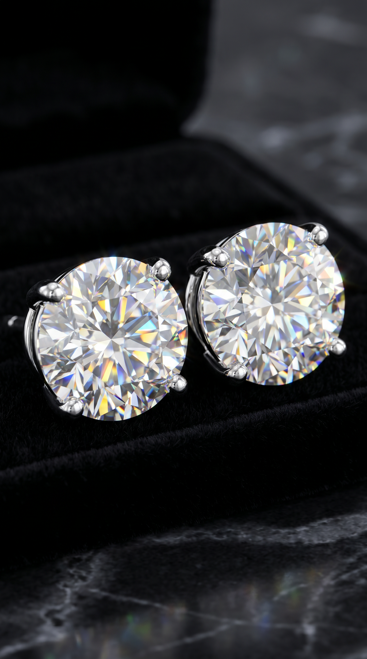 Resplendent Enigma Earrings, round cut cubic zirconia in 925 sterling silver, view 4