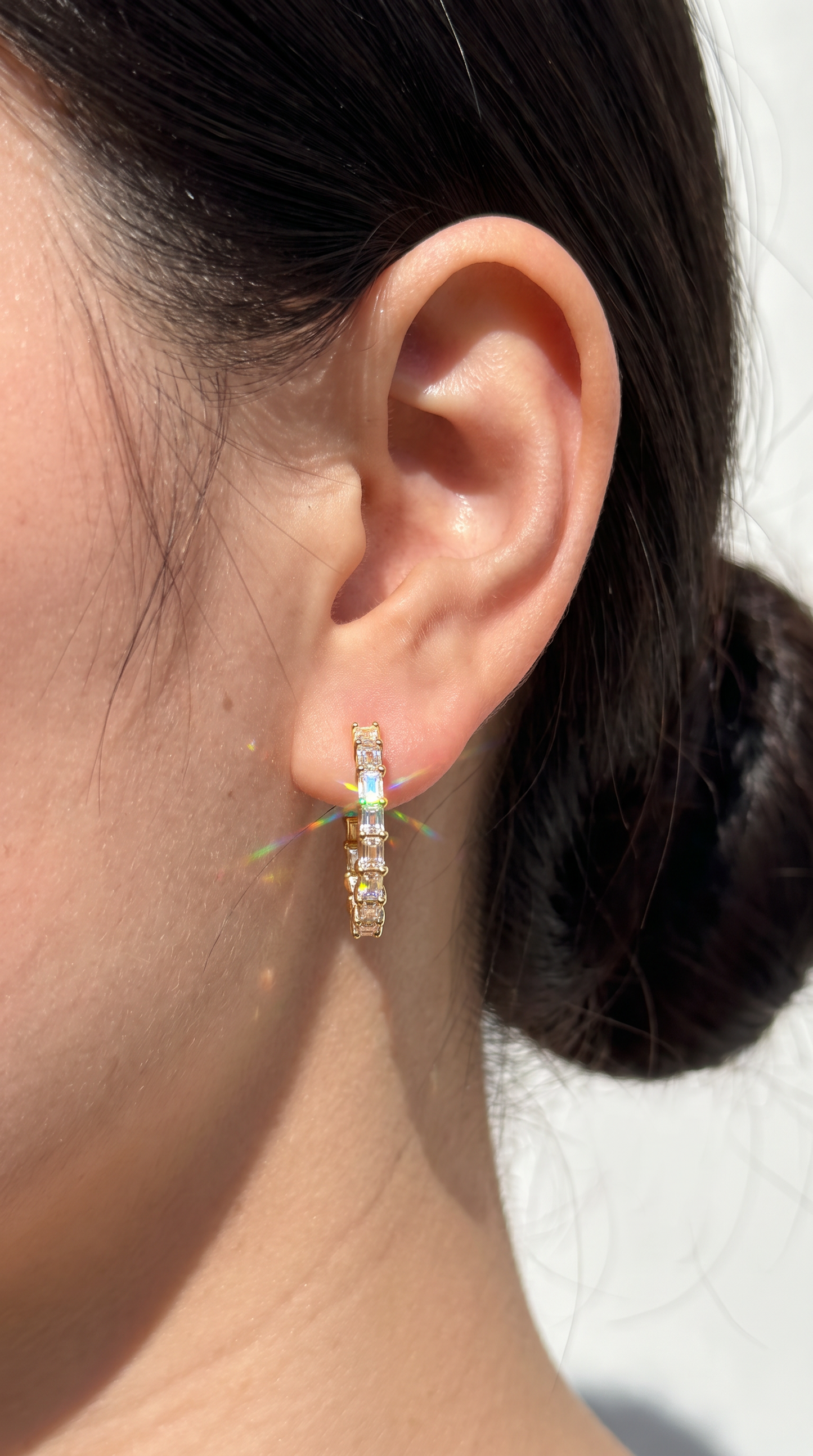 Arctic Ice Hoops Gold