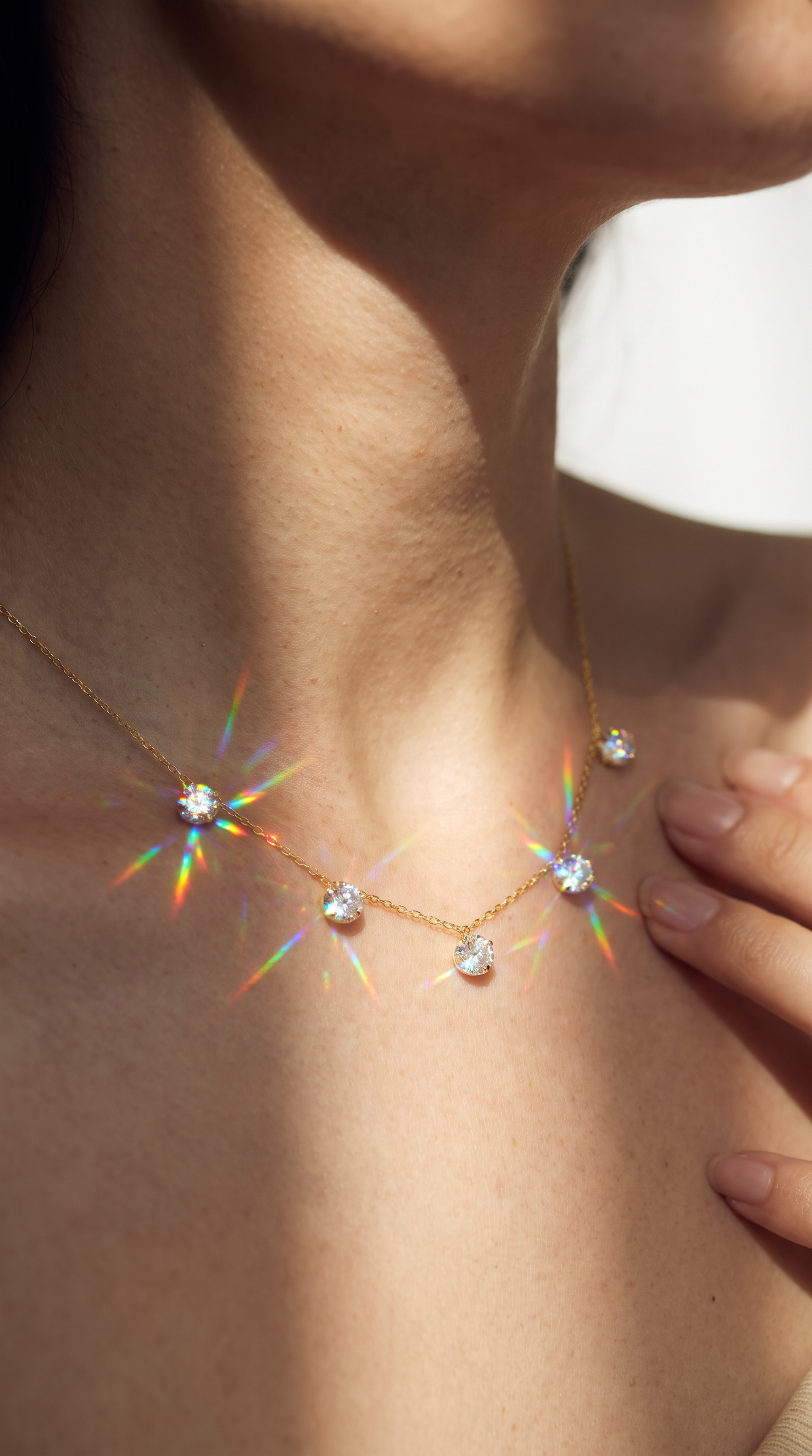 Falling Stars Necklace Gold