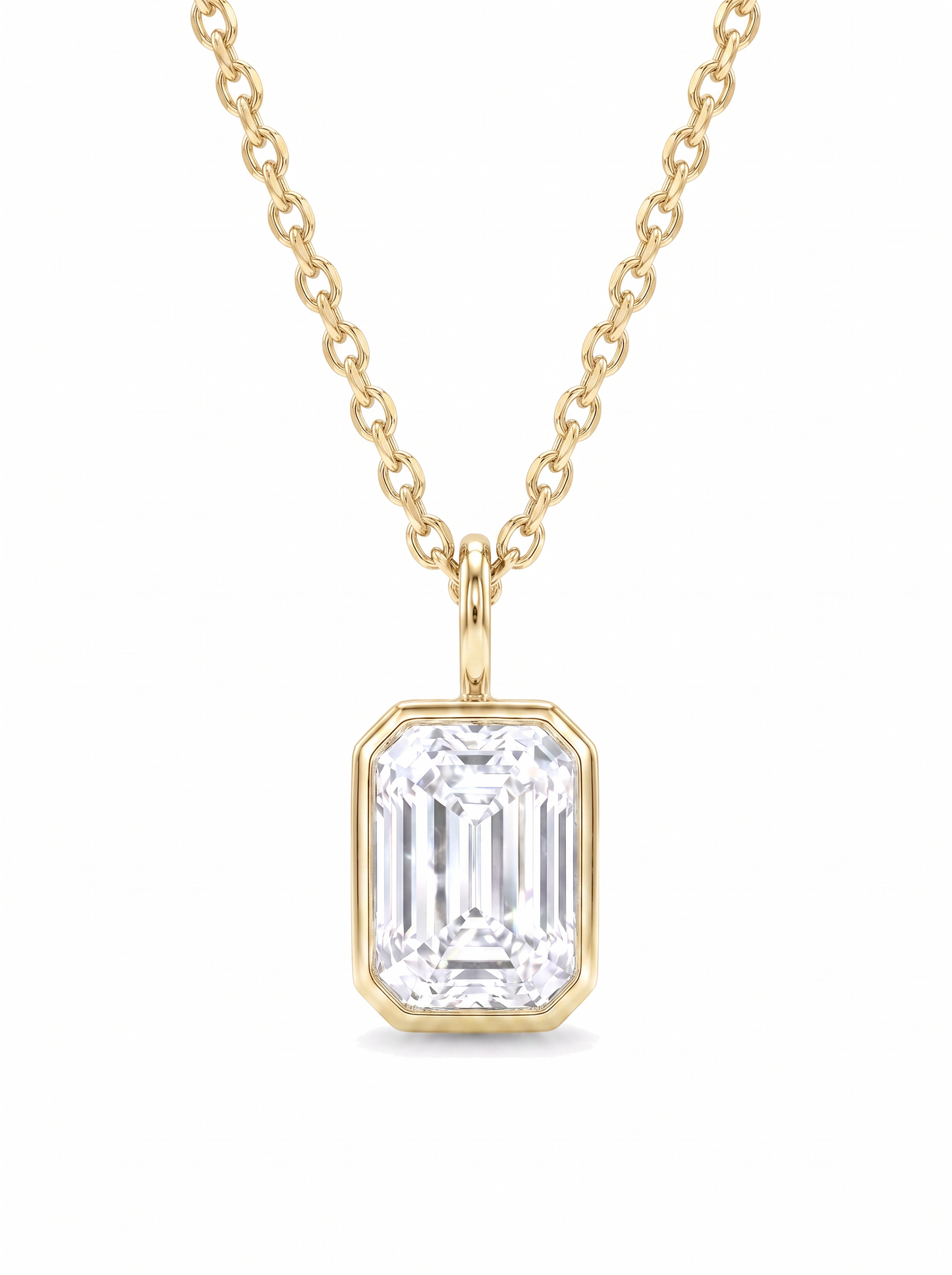Frosted Prism Necklace Gold
