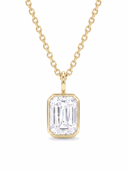 Frosted Prism Necklace Gold
