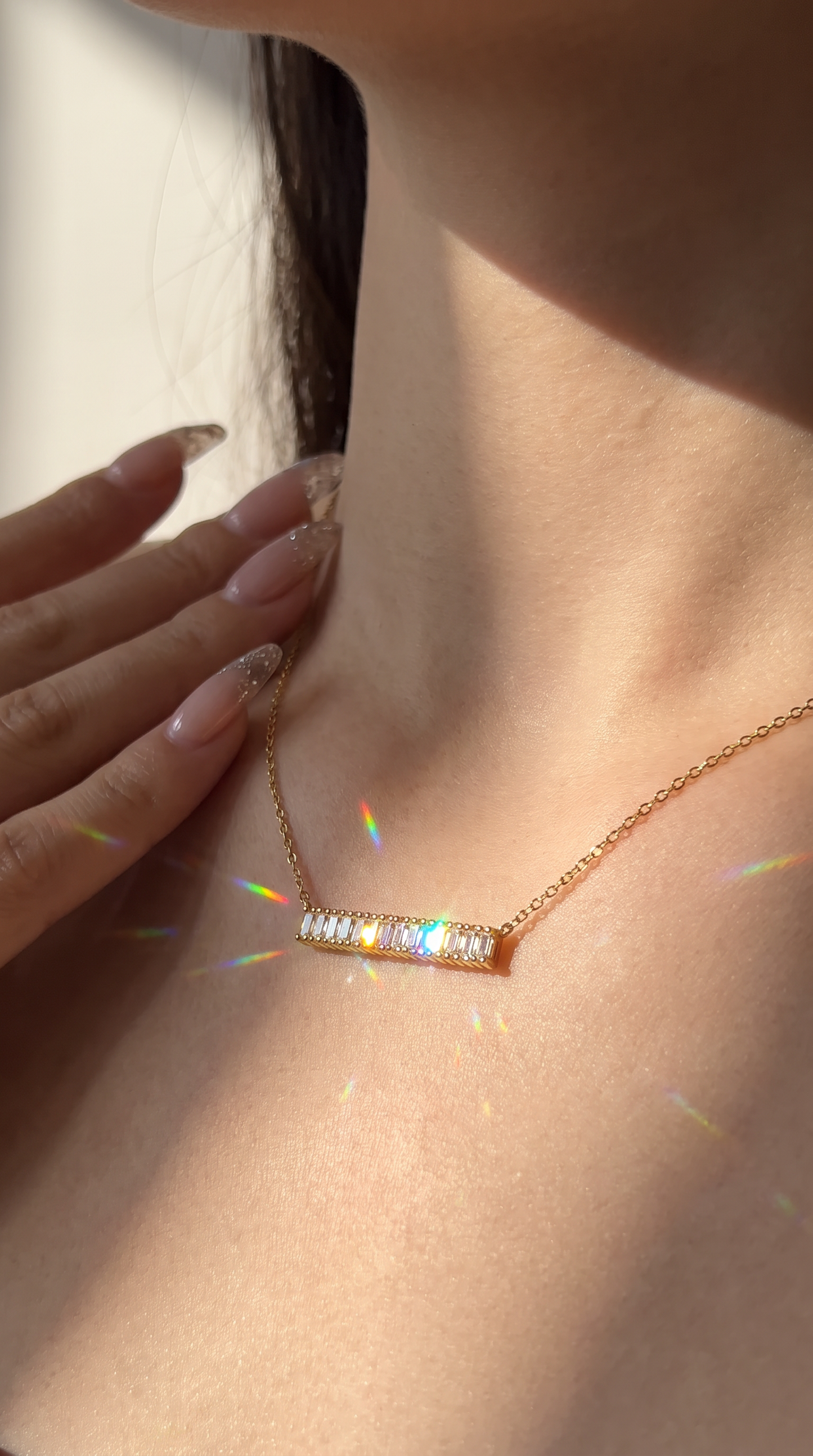 Frozen River Necklace Gold
