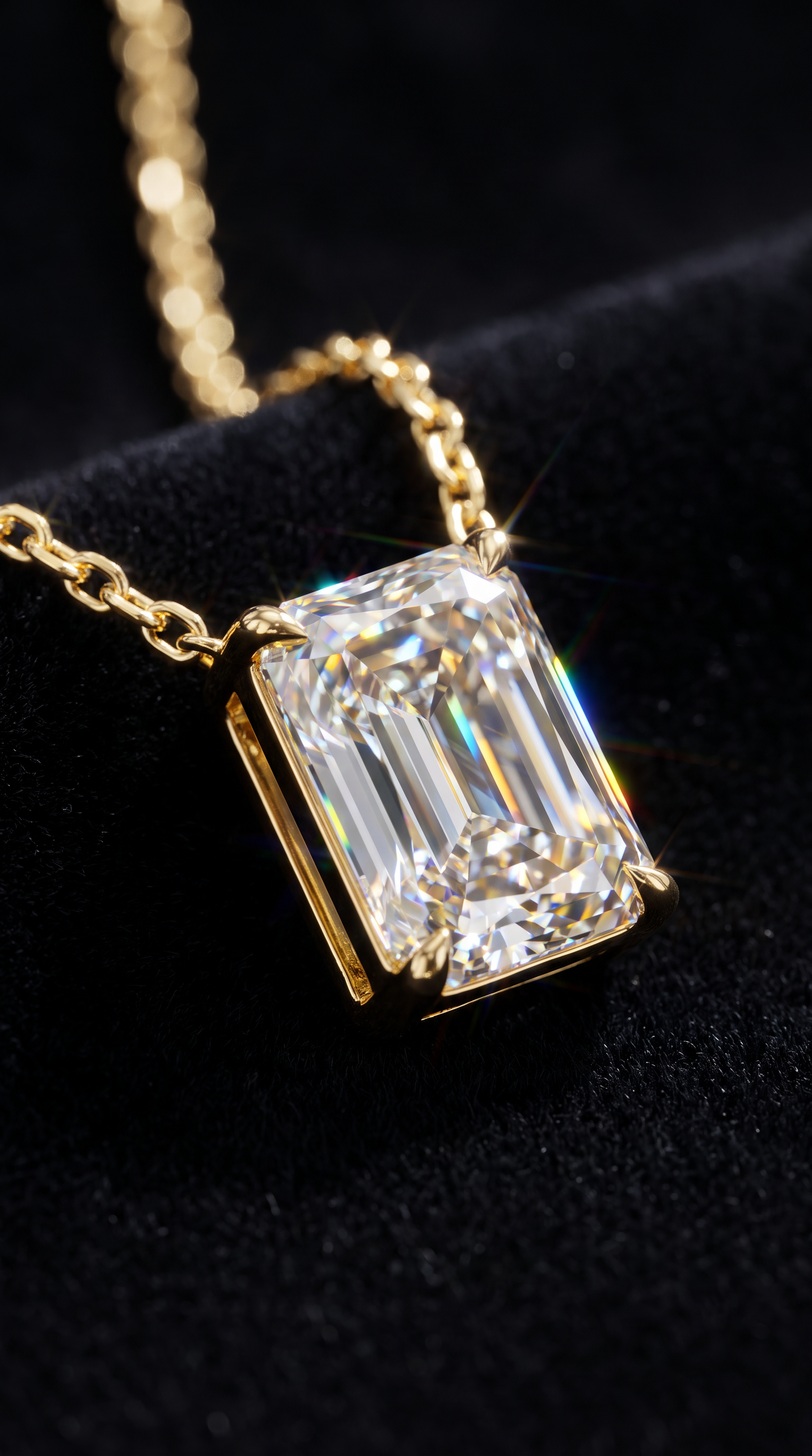 Iceberg Radiance Necklace Gold