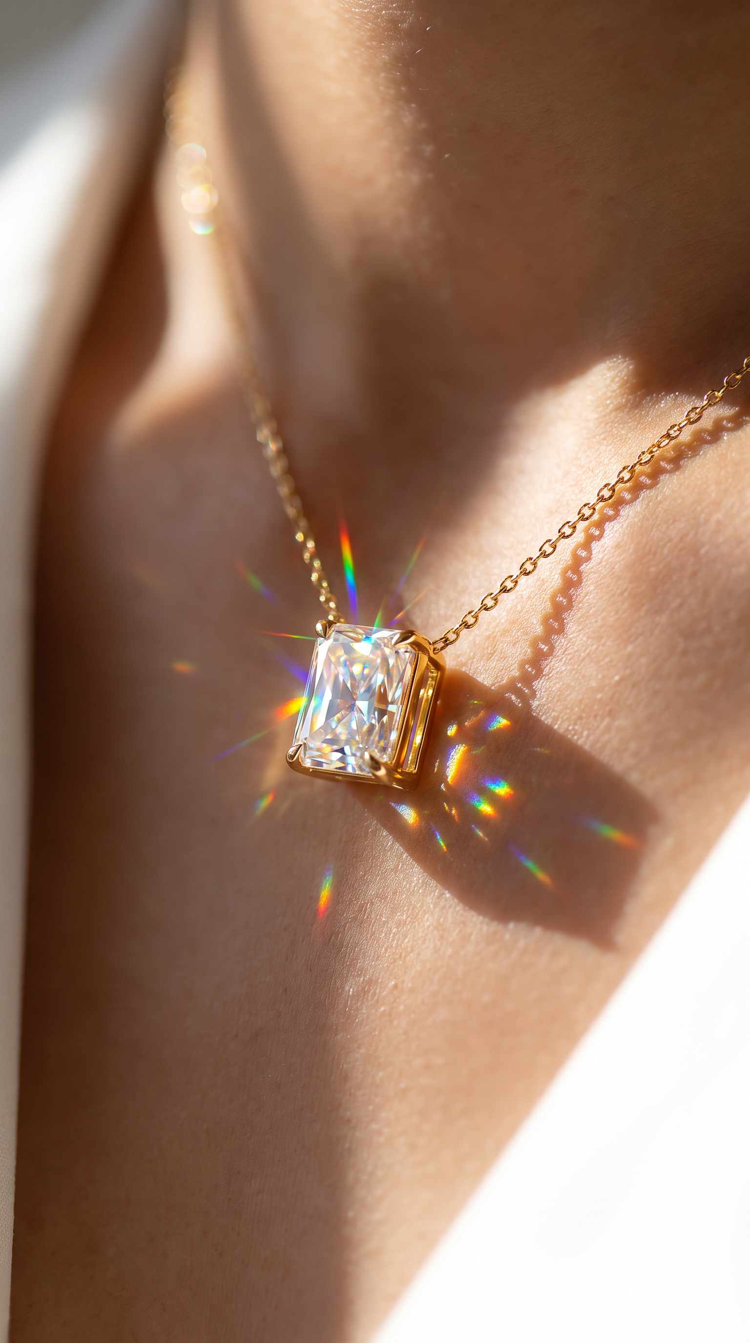 Iceberg Radiance Necklace Gold