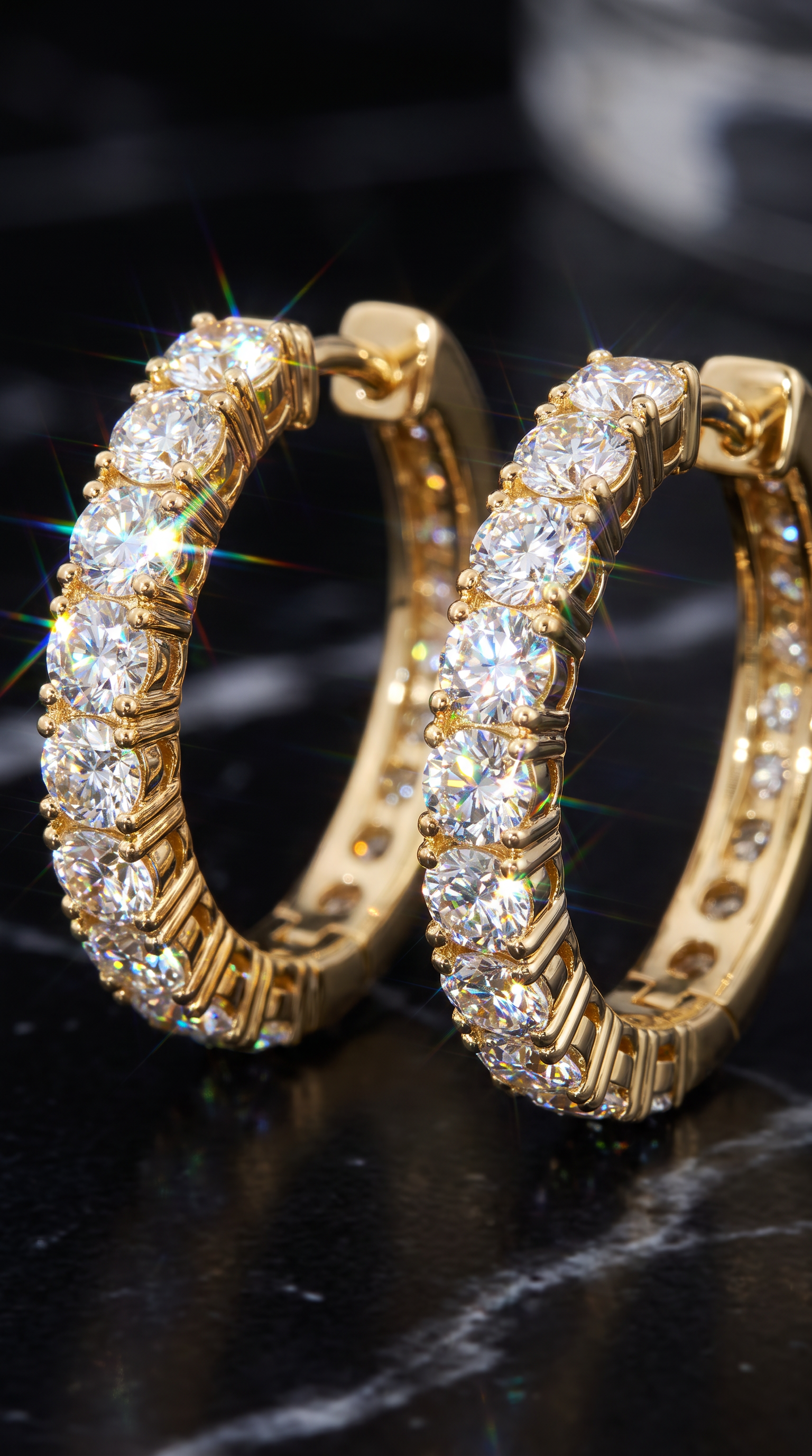Infinite Sparkle Hoops Gold