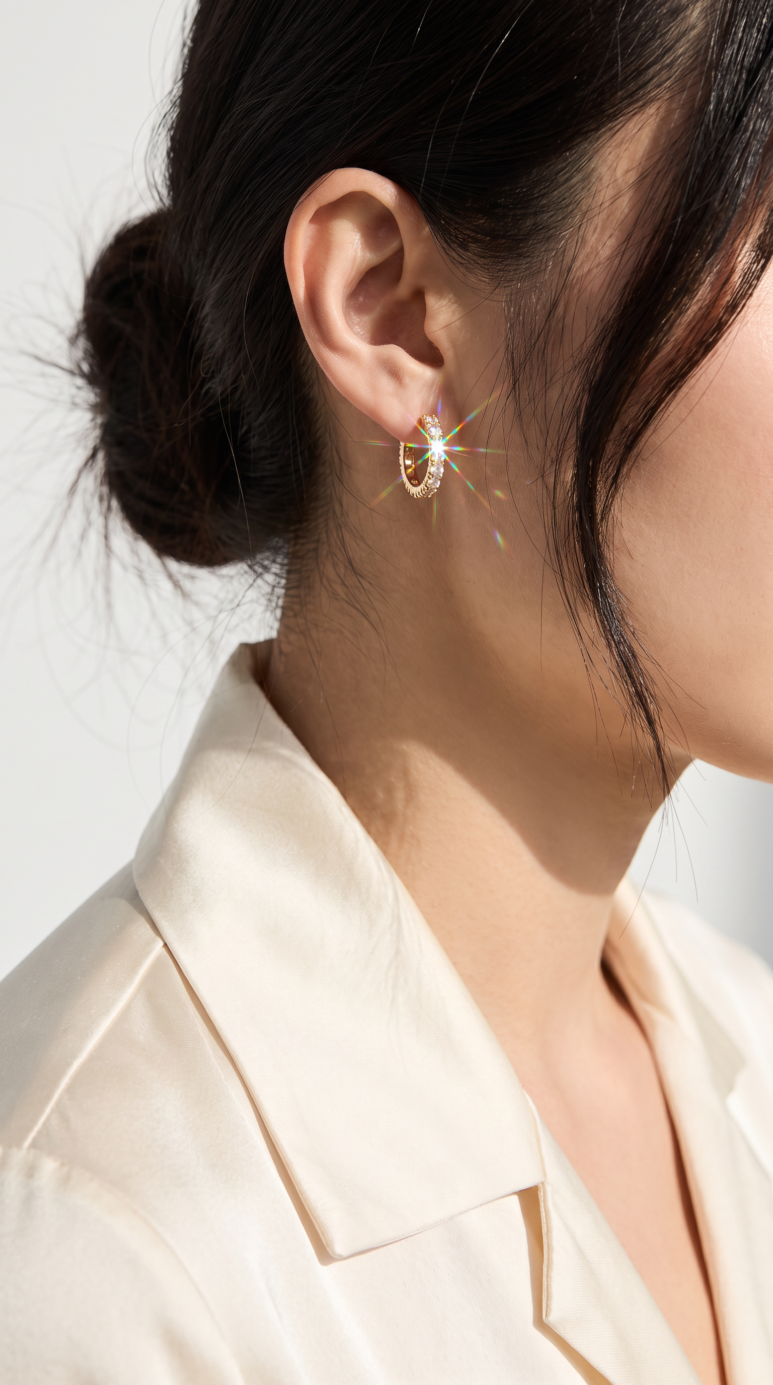 Infinite Sparkle Hoops Gold
