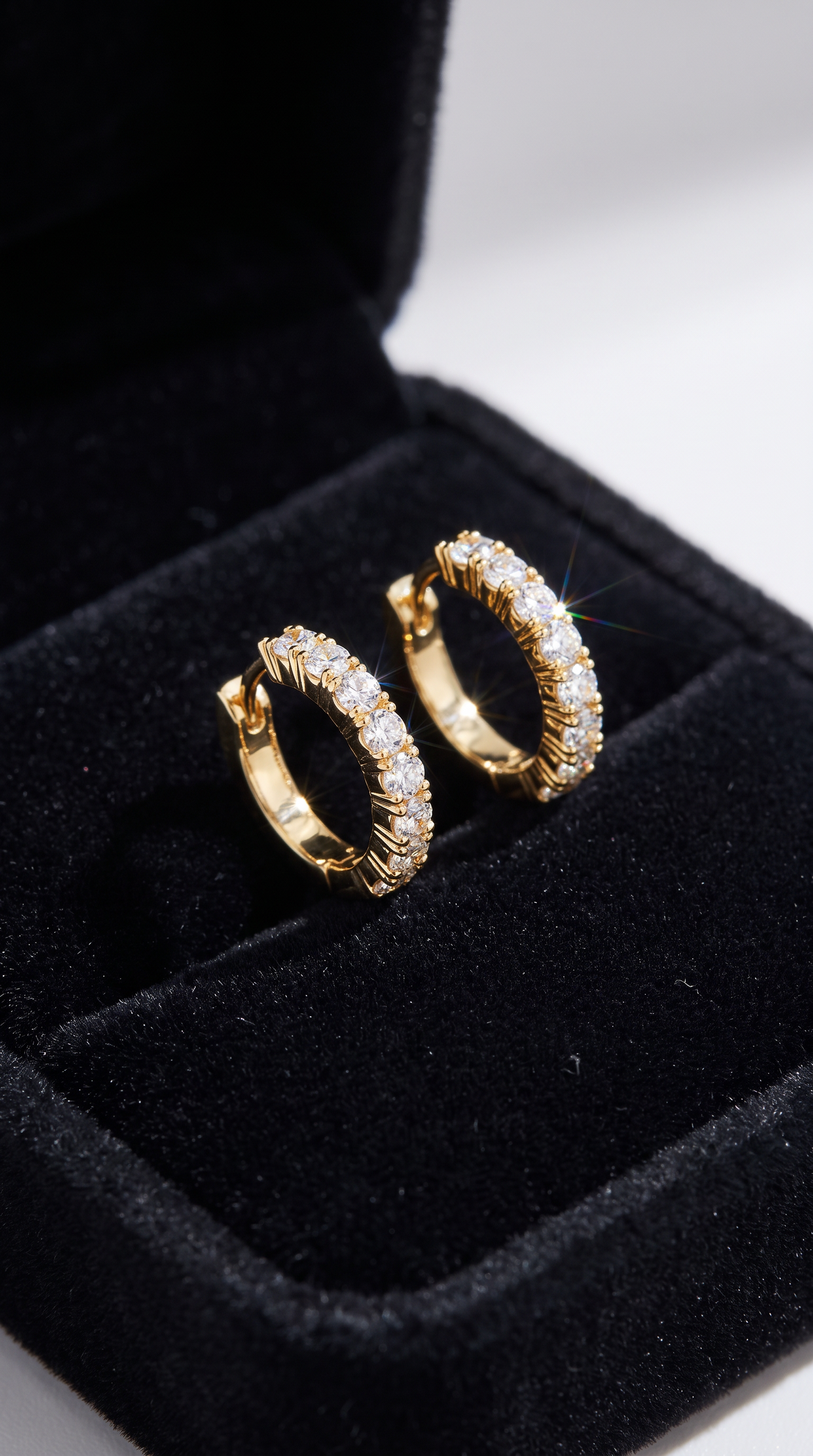 Infinite Sparkle Hoops Gold