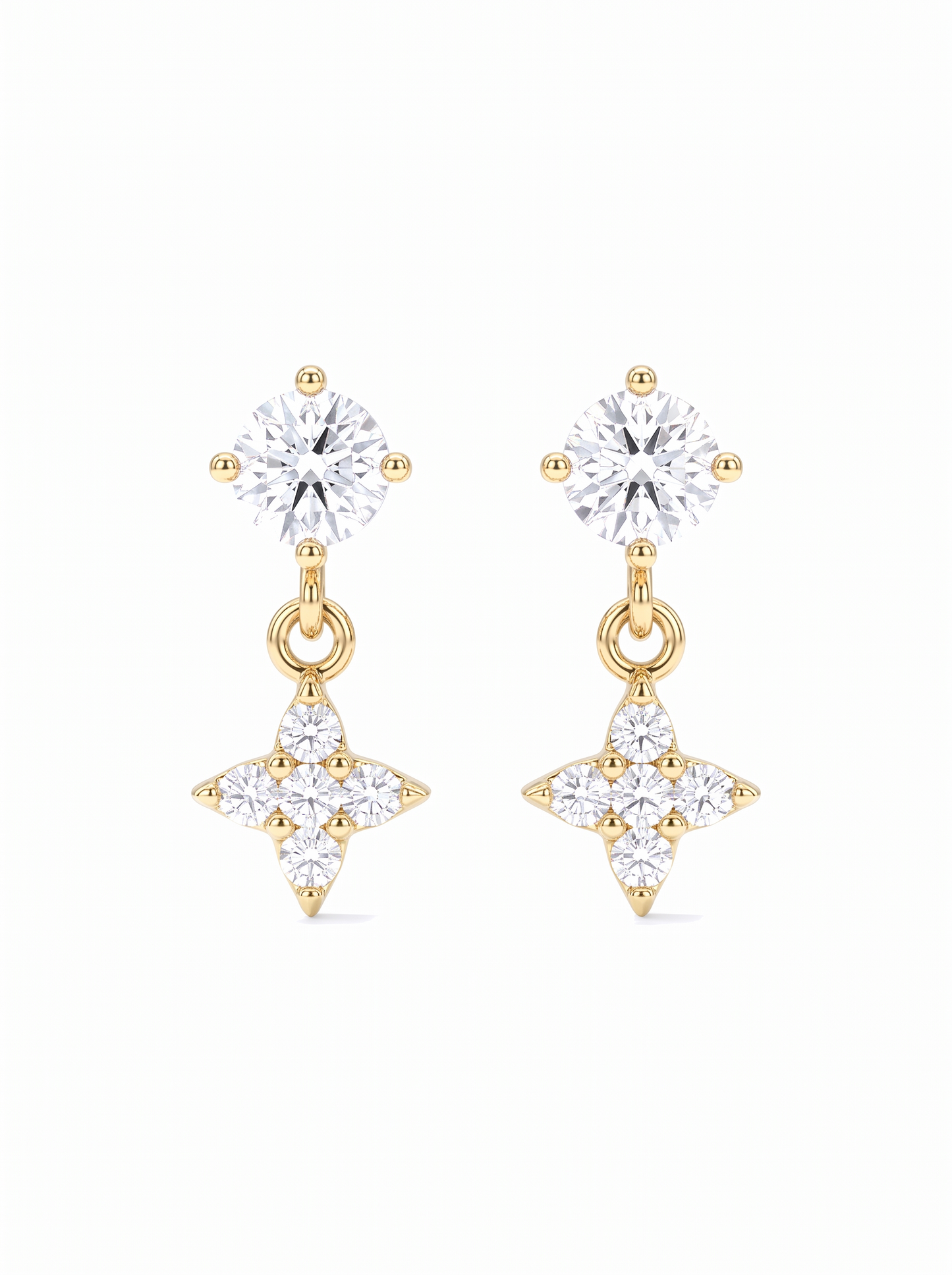 Night Sky Drop Earrings Gold