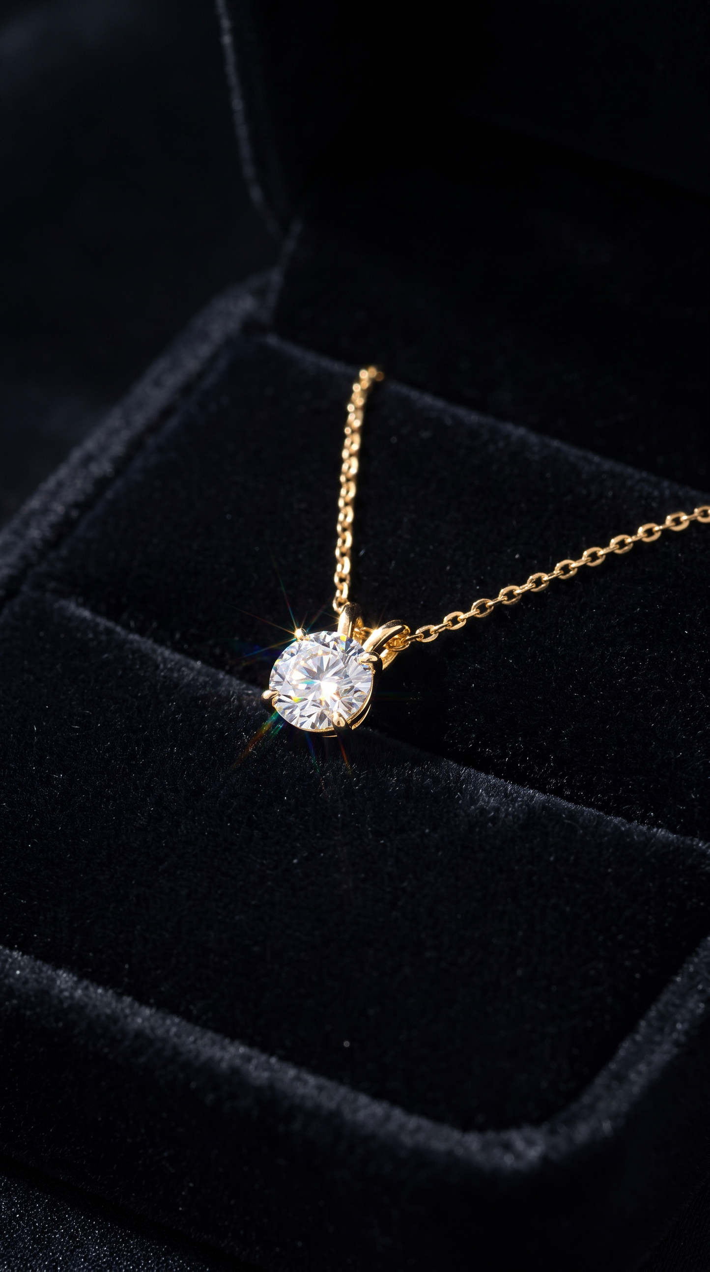 North Star Necklace Gold