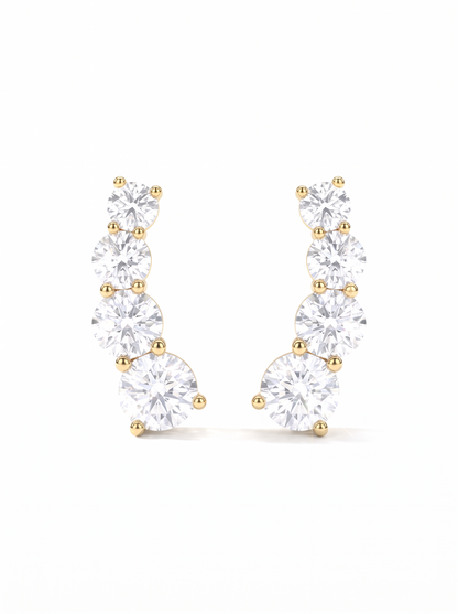 Shooting Star Earrings Gold