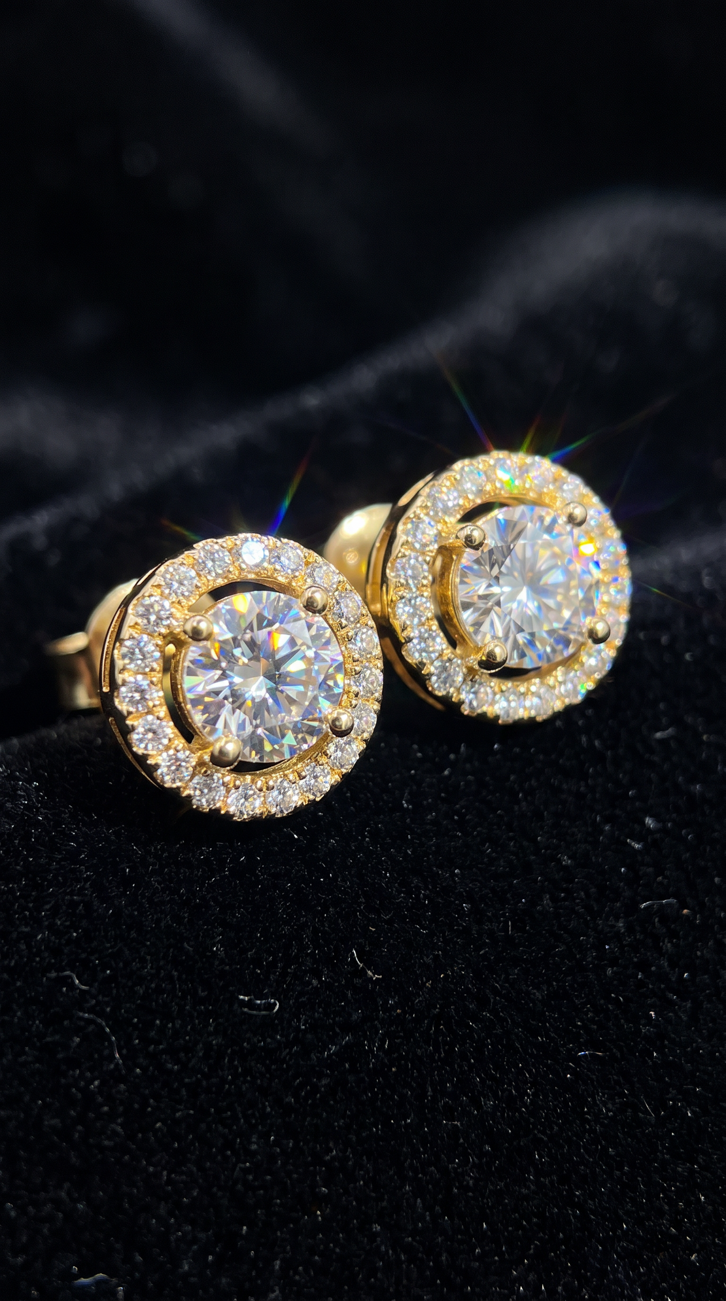 Solar Halo Earrings Gold