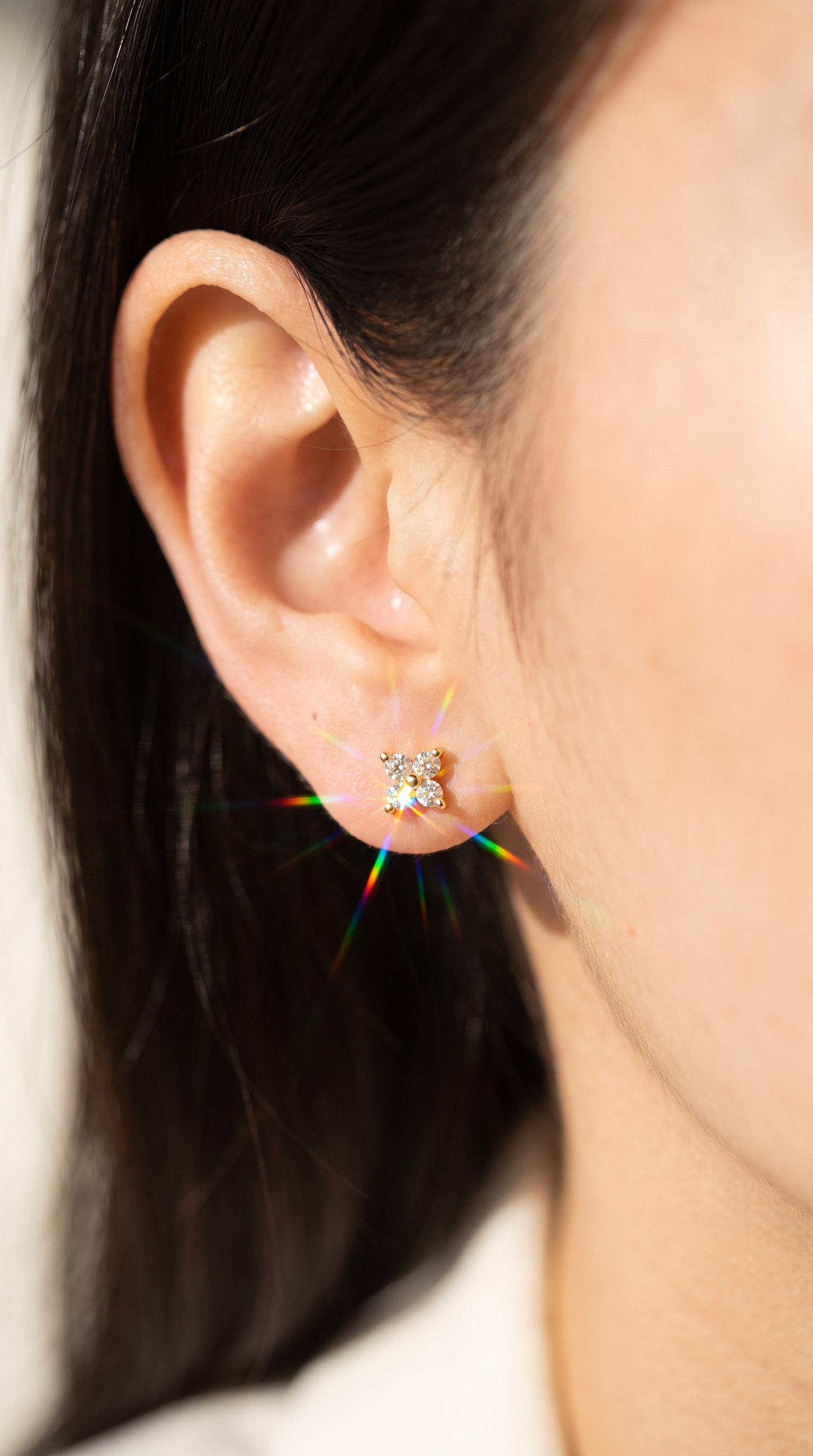 Starburst Shimmer Earrings Gold