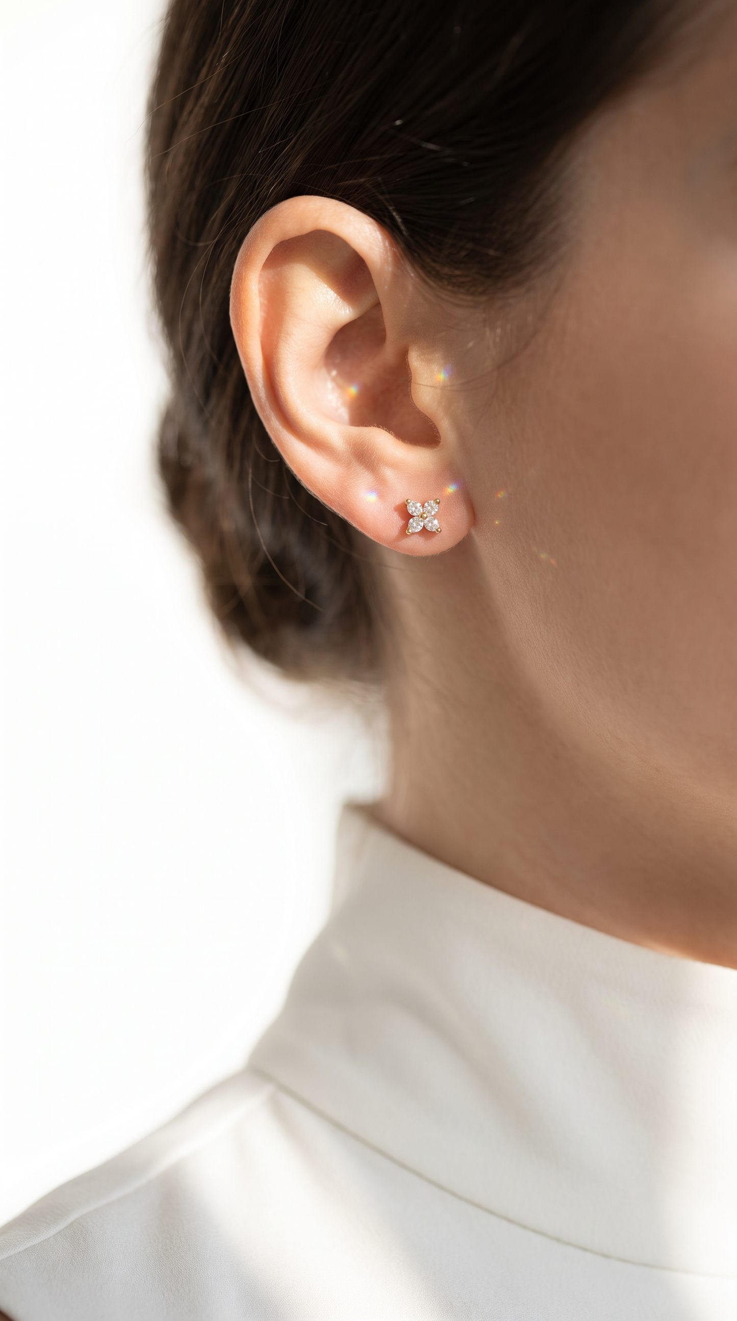 Starburst Shimmer Earrings Gold