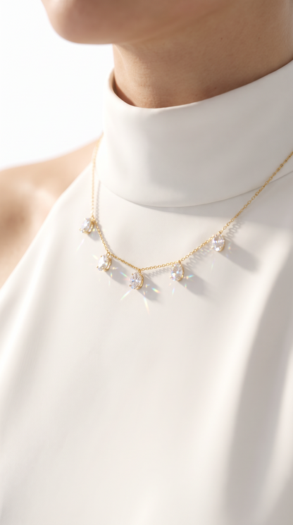 Summer Rain Necklace Gold