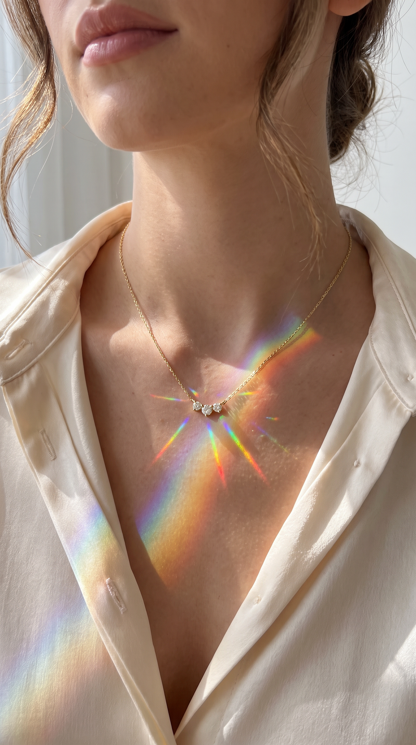 Trinity Glow Necklace Gold
