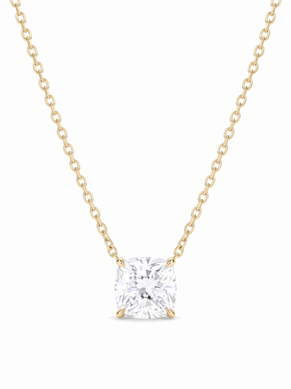Velvet Cushion Necklace Gold